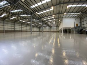 HD epoxy resin coating applied to the internal warehouse floor. It will provide a high-performance, smooth, and durable surface that will last for years to come.