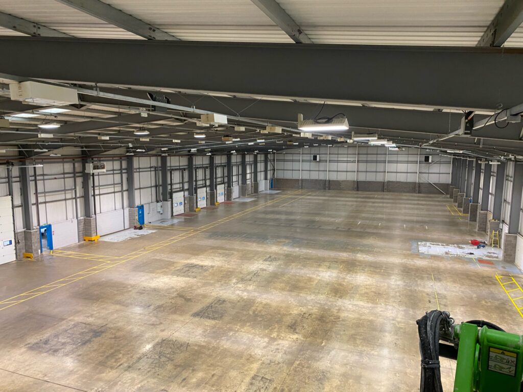 HD epoxy resin coating applied to the internal warehouse floor. It will provide a high-performance, smooth, and durable surface that will last for years to come.